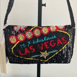 From India To You | Sequin & Beaded “To Fabulous Las Vegas” Shoulder Bag ✨🖤